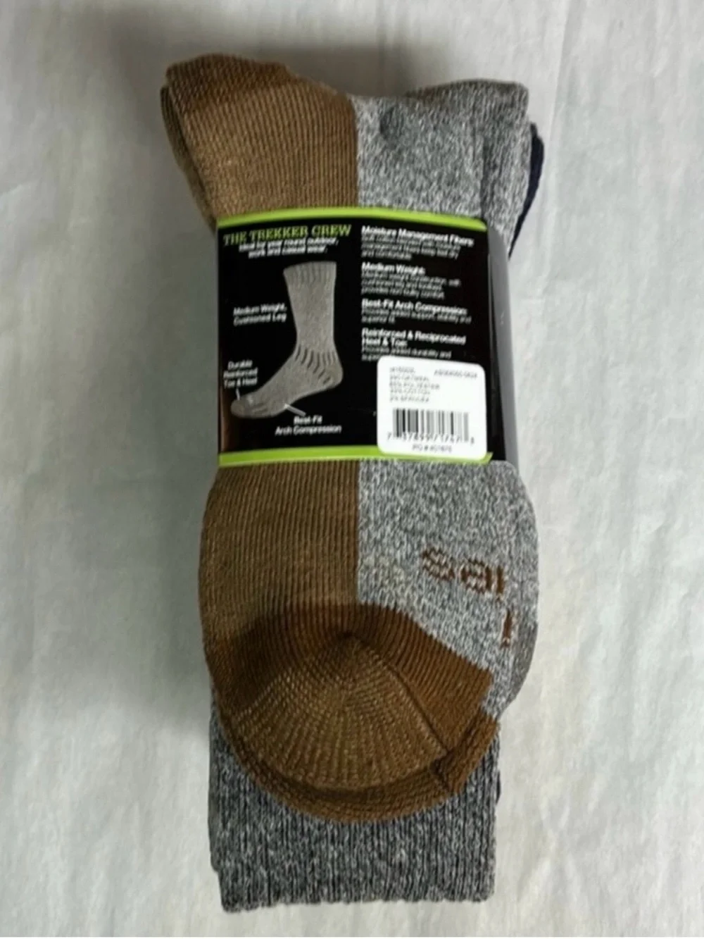 New Dickies Socks Men’s 4 Pair Performance Outdoor Mid-Weight Casual Socks Gray
